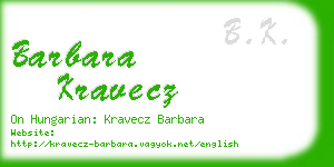 barbara kravecz business card